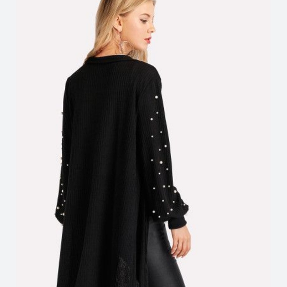 Balloon Sleeve Pearl Cardigan - Picture 2 of 5